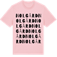 Pink Cotton t-shirt med Nolgård ordlek t-shirt