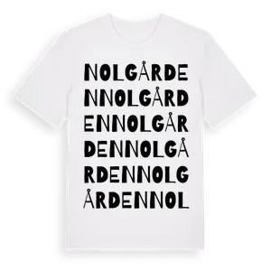 Nolgården ordlek t-shirt – ekologisk bomull t-shirt från Pinshirt