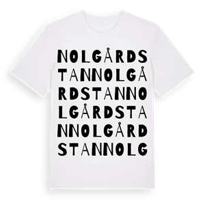 Nolgårdstan ordlek t-shirt – ekologisk bomull t-shirt från PinShirt