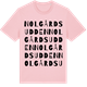Pink Cotton t-shirt med Nolgårdsudden ordlek t-shirt