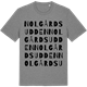 Mid Heather Gray t-shirt med Nolgårdsudden ordlek t-shirt