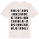 Vintage White t-shirt med Nolgårdsudden ordlek t-shirt