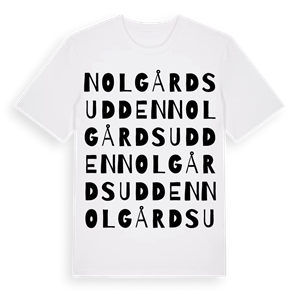 Nolgårdsudden ordlek t-shirt – ekologisk bomull t-shirt från PinShirt
