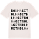 Vintage White t-shirt med Nolhaget ordlek t-shirt