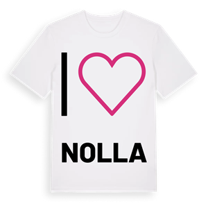 Jag älskar Nolla t-shirt stort tryck – ekologisk bomull t-shirt från PinShirt