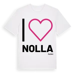 Jag älskar Nolla t-shirt stort tryck – ekologisk bomull t-shirt från Pinshirt
