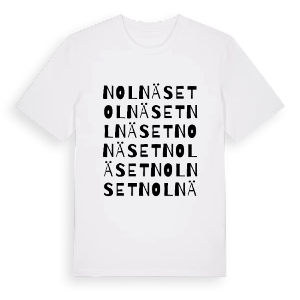 Nolnäset ordlek t-shirt – ekologisk bomull t-shirt från PinShirt