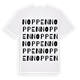 White t-shirt med Noppen ordlek t-shirt