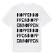 White t-shirt med Noppen ordlek t-shirt