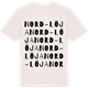 Vintage White t-shirt med Nord-Löja ordlek t-shirt