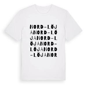 Nord-Löja ordlek t-shirt – ekologisk bomull t-shirt från PinShirt