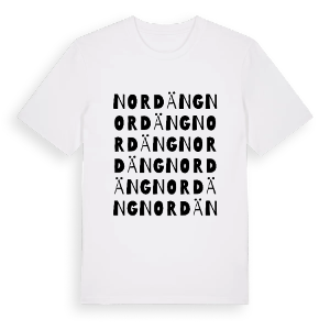 Nordäng ordlek t-shirt – ekologisk bomull t-shirt från PinShirt