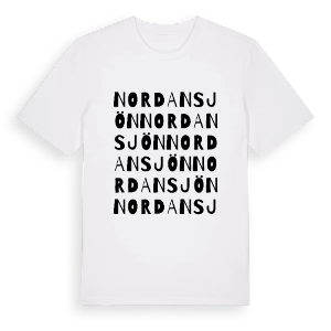 Nordansjön ordlek t-shirt – ekologisk bomull t-shirt från PinShirt