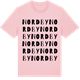 Pink Cotton t-shirt med Nordby ordlek t-shirt