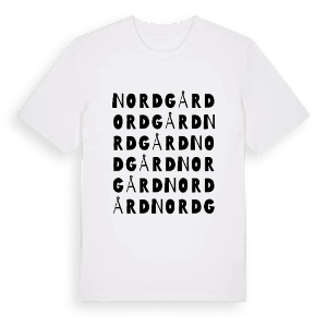 Nordgård ordlek t-shirt – ekologisk bomull t-shirt från PinShirt