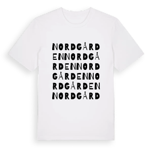 Nordgården ordlek t-shirt – ekologisk bomull t-shirt från PinShirt