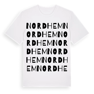 Nordhem ordlek t-shirt – ekologisk bomull t-shirt från PinShirt