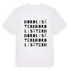Nordlisätern ordlek t-shirt – ekologisk bomull t-shirt från PinShirt