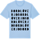 Blue Soul t-shirt med Nordlöverud ordlek t-shirt