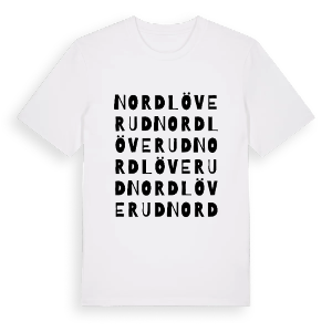 Nordlöverud ordlek t-shirt – ekologisk bomull t-shirt från PinShirt