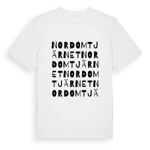 Nordomtjärnet ordlek t-shirt – ekologisk bomull t-shirt från PinShirt
