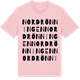 Pink Cotton t-shirt med Nordrönningen ordlek t-shirt