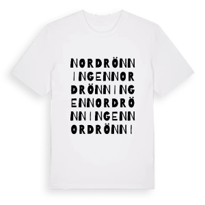 Nordrönningen ordlek t-shirt – ekologisk bomull t-shirt från PinShirt