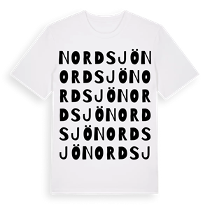 Nordsjö ordlek t-shirt – ekologisk bomull t-shirt från PinShirt