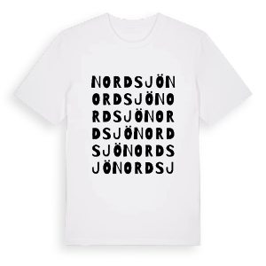 Nordsjö ordlek t-shirt – ekologisk bomull t-shirt från PinShirt