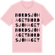 Pink Cotton t-shirt med Nordsjöhaget ordlek t-shirt