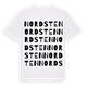 White t-shirt med Nordsten ordlek t-shirt