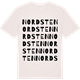 Vintage White t-shirt med Nordsten ordlek t-shirt