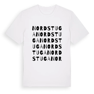 Nordstuga ordlek t-shirt – ekologisk bomull t-shirt från PinShirt
