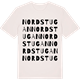 Vintage White t-shirt med Nordstugan ordlek t-shirt