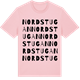 Pink Cotton t-shirt med Nordstugan ordlek t-shirt
