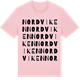 Pink Cotton t-shirt med Nordviken ordlek t-shirt
