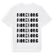 White t-shirt med Noreborg ordlek t-shirt