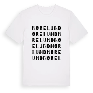 Norelund ordlek t-shirt – ekologisk bomull t-shirt från PinShirt