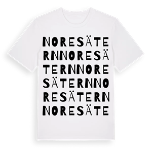 Noresätern ordlek t-shirt – ekologisk bomull t-shirt från PinShirt