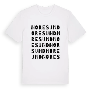 Noresund ordlek t-shirt – ekologisk bomull t-shirt från PinShirt
