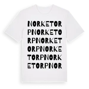 Norketorp ordlek t-shirt – ekologisk bomull t-shirt från Pinshirt