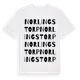 White t-shirt med Norlingstorp ordlek t-shirt