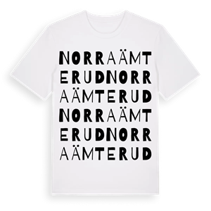 Norra Ämterud ordlek t-shirt – ekologisk bomull t-shirt från PinShirt