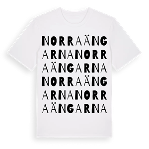 Norra Ängarna ordlek t-shirt – ekologisk bomull t-shirt från PinShirt
