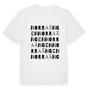 Norra Ängen ordlek t-shirt – ekologisk bomull t-shirt från PinShirt