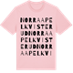Pink Cotton t-shirt med Norra Apelkvisterud ordlek t-shirt