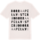 Vintage White t-shirt med Norra Apelkvisterud ordlek t-shirt