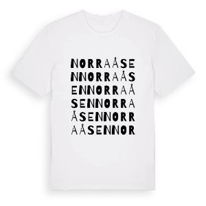Norra Åsen ordlek t-shirt – ekologisk bomull t-shirt från PinShirt