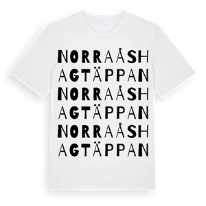 Norra Åshagtäppan ordlek t-shirt – ekologisk bomull t-shirt från PinShirt