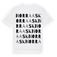 White t-shirt med Norra Ask ordlek t-shirt